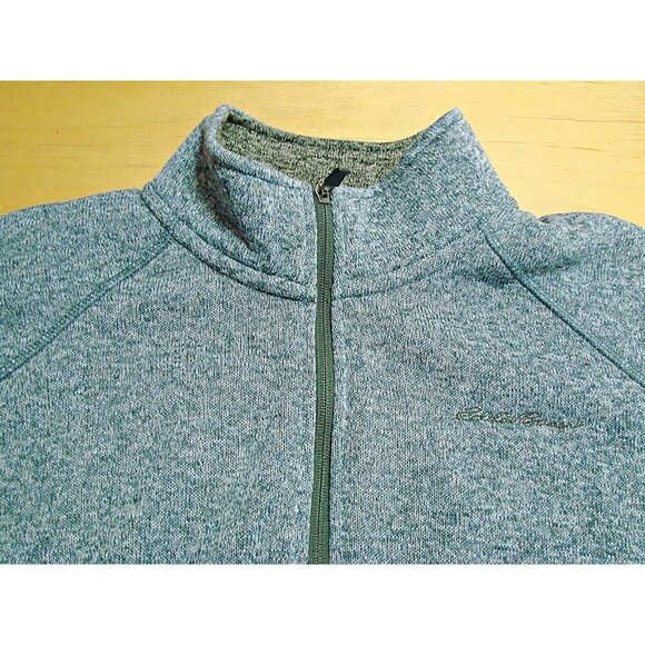 Eddie Bauer Mens Radiator Fleece Pullover 1/4-Zip Heather Blue Mock Neck Size XL - Picture 11 of 11